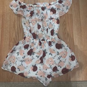 Summer White Floral H&M Divided Romper Sz 6